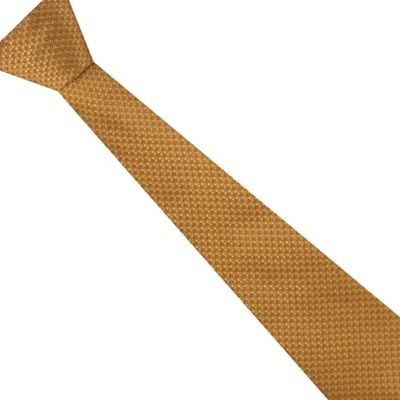 Gold textured silk tie